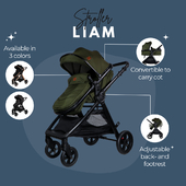 Our new Liam stroller is a modern, compact stroller for everyday use. Our 3-in-1 baby stroller incl. carseat. 💫⁣⁣⁣⁣
⁣⁣⁣⁣
☑️ 0-36 months / max. 15kg⁣⁣⁣⁣
☑️ Travelcot transforms to a seat⁣⁣⁣⁣
☑️ Incl. carseat⁣⁣⁣⁣
☑️ Adjustable backrest with a storage compartment⁣⁣⁣⁣
⁣
☑️ Large shopping basket⁣⁣⁣⁣
☑️ Frontbumper is removable⁣⁣⁣⁣
☑️ Rubber wheels⁣⁣
☑️ Incl. mosquito net⁣⁣
⁣
⁣
⁣
⁣
⁣⁣
⁣⁣
⁣⁣
#dingbaby #babystroller #stroller #strollertravelling #strollerbaby #babyessential
