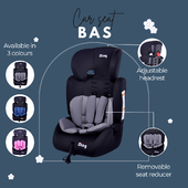 The Bas car seat is easy to install in the car and is suitable for children from 9 - 36 kg!⁣⁣
⁣⁣
🤍 Removable seat reducer⁣
🤍 Adjustable headrest⁣⁣
🤍 Side protection⁣⁣
🤍 Car seat can be transformed to a booster⁣⁣
⁣
⁣
⁣
⁣
⁣
#dingbaby #kids #safetyfirst #travelwithkids #carseat #boosterseat⁣
⁣